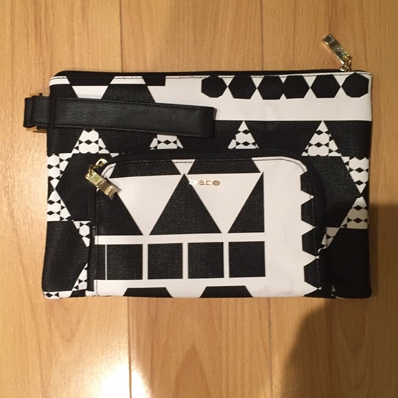 BEBE Black & White Wristlet - Picture 8 of 8